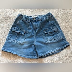 Colors Casual Medium Blue Denim Cargo Shorts